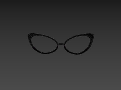 Prop217 Cat Eye Glasses Modelo 3D