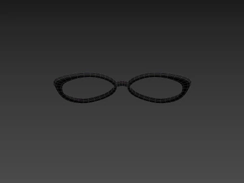 Prop217 Cat Eye Glasses 3D Model