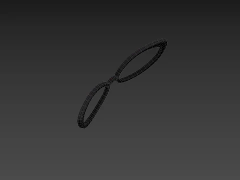 Prop217 Cat Eye Glasses 3D Model