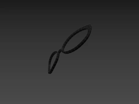 Prop217 Cat Eye Glasses 3D Model