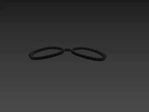 Prop217 Cat Eye Glasses 3D Model