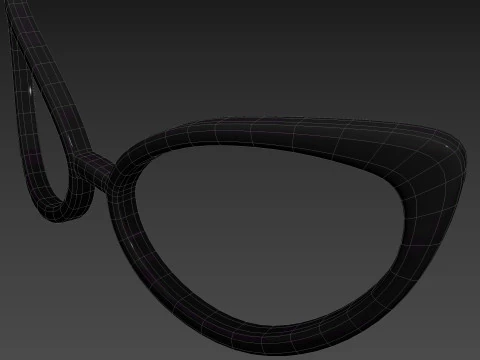Prop217 Cat Eye Glasses 3D Model