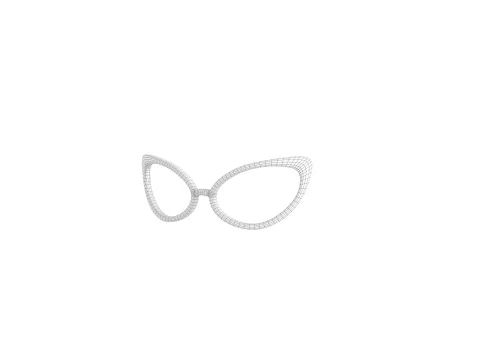 Prop217 Cat Eye Glasses 3D Model