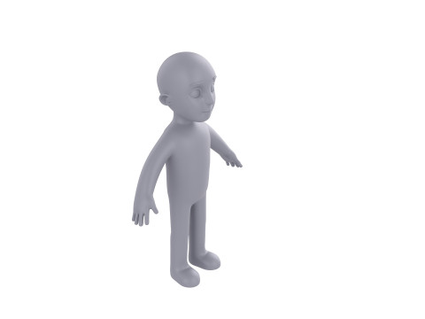 Character235 Boy Base Mesh 3D Model