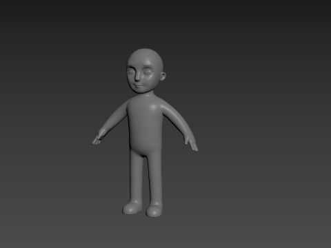 Character235 Boy Base Mesh 3D Model