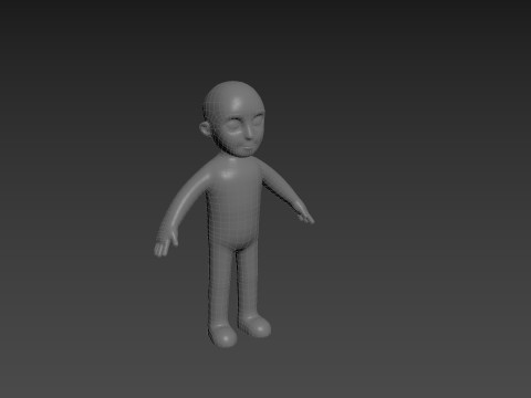 Character235 Boy Base Mesh 3D Model