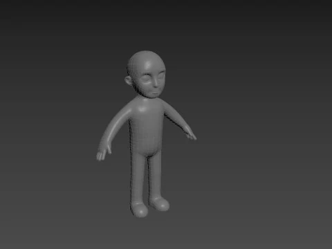 Character235 Boy Base Mesh 3D Model