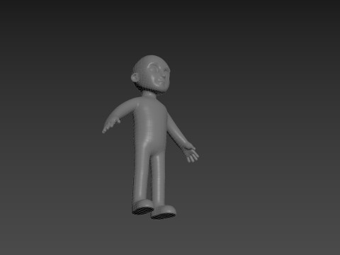 Character235 Boy Base Mesh 3D Model