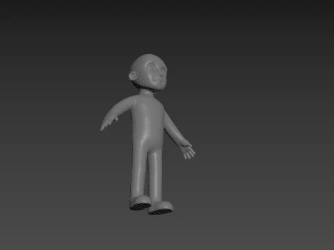 Character235 Boy Base Mesh 3D Model