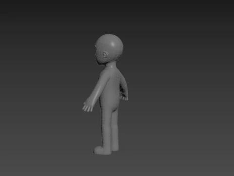 Character235 Boy Base Mesh 3D Model