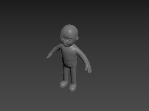 Character235 Boy Base Mesh 3D Model