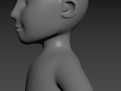 Character235 Boy Base Mesh 3D Model
