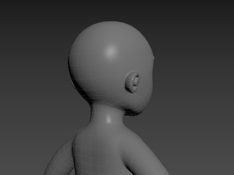 Character235 Boy Base Mesh 3D Model
