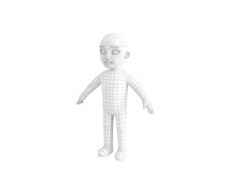 Character235 Boy Base Mesh 3D Model