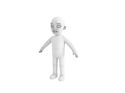 Character235 Boy Base Mesh 3D Model