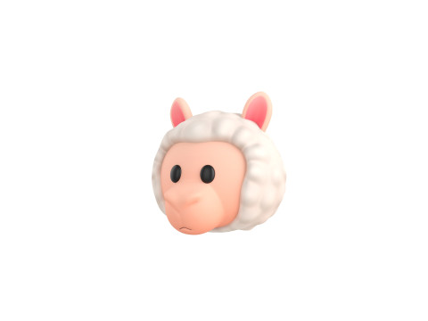 Prop223 Alpaca Head 3D Модель