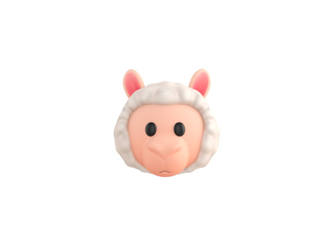 Prop223 Alpaca Head Modelo 3D