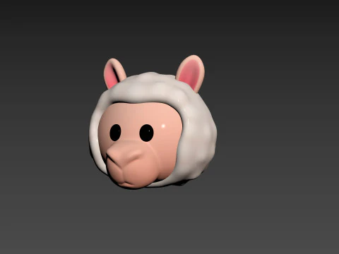Prop223 Alpaca Head 3D Model