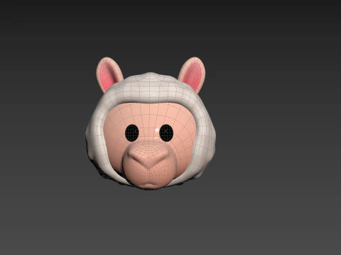 Prop223 Alpaca Head 3D Model
