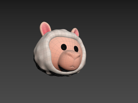 Prop223 Alpaca Head Modelo 3D