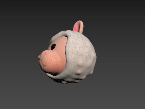 Prop223 Alpaca Head 3D Model