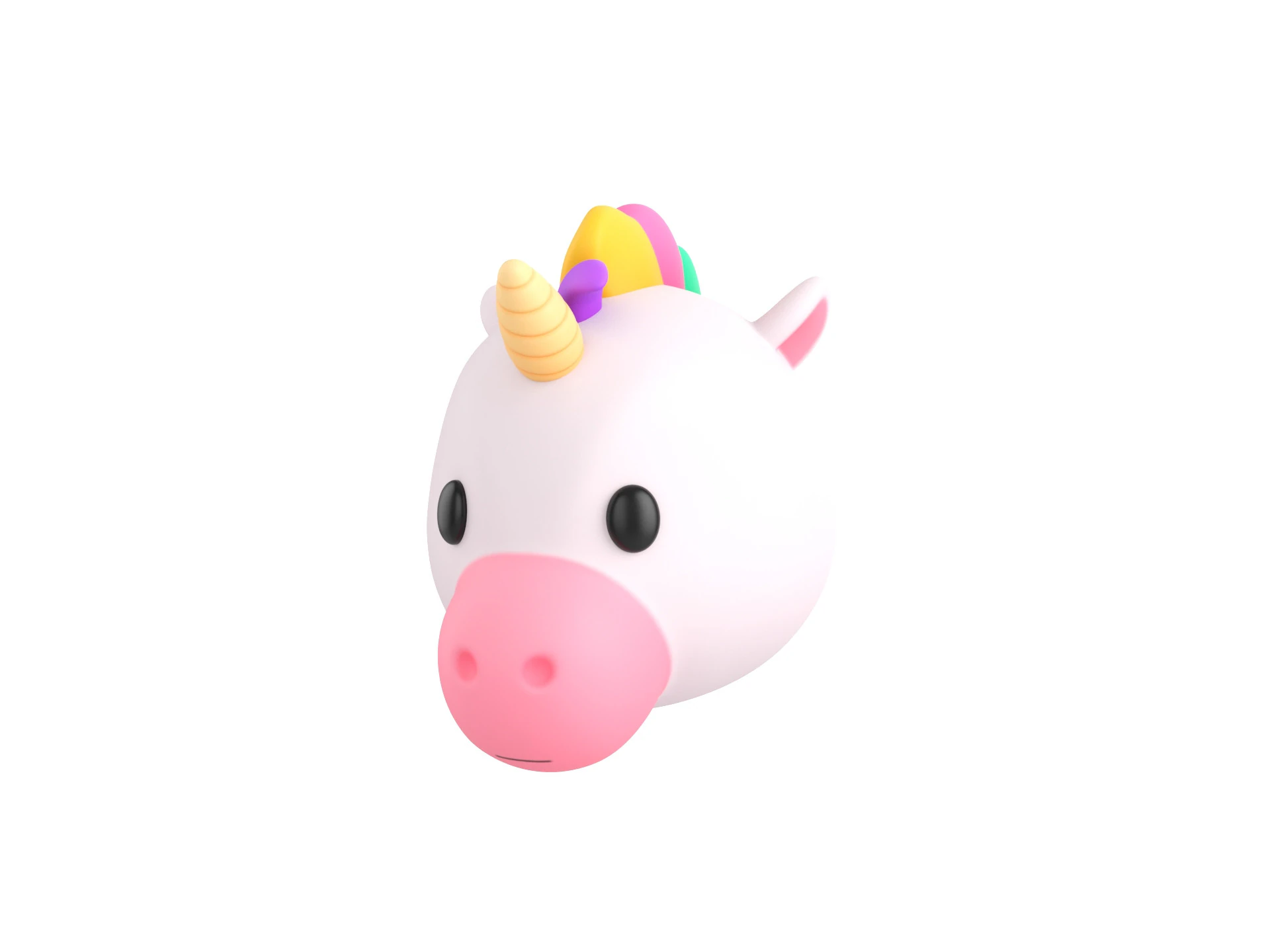Prop224 Unicorn Head 3D Model .c4d .max .obj .3ds .fbx .stl .blend 