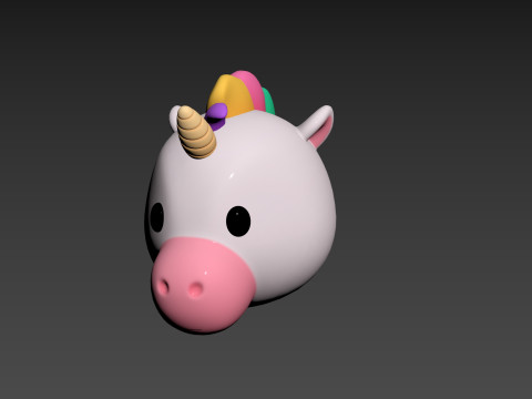 Prop224 Unicorn Head Modelo 3D