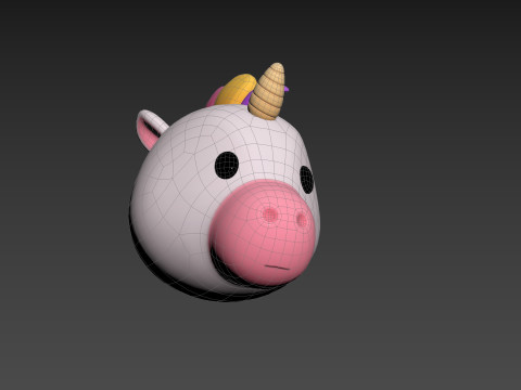 Prop224 Unicorn Head Modelo 3D