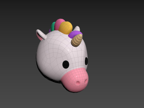 Prop224 Unicorn Head Modelo 3D