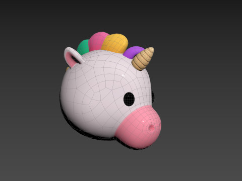 Prop224 Unicorn Head Modelo 3D