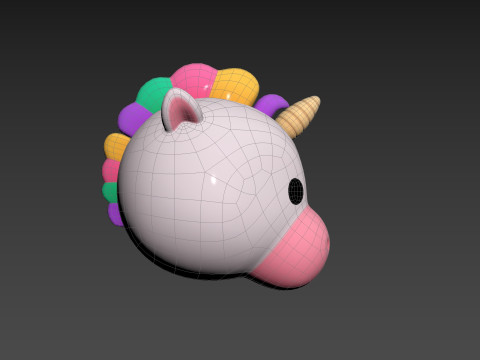 Prop224 Unicorn Head Modelo 3D