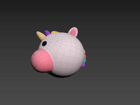 Prop224 Unicorn Head Modelo 3D