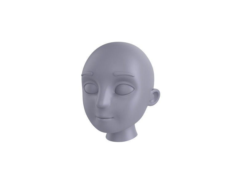 Prop225 Base Head Mesh Modelo 3D .c4d .max .obj .3ds .fbx .stl .blend 