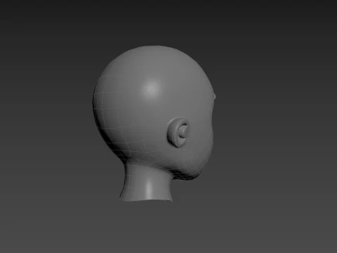 Prop225 Base Head Mesh 3D Model