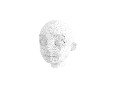 Prop225 Base Head Mesh 3D Model