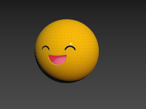 Symbol015 Smile Emoji 3D 모델