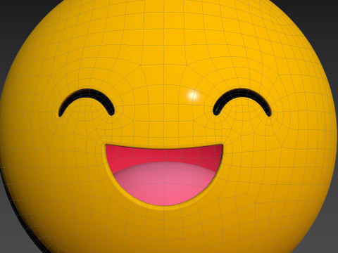 Symbol015 Smile Emoji 3D 모델