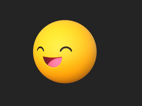 Symbol015 Smile Emoji 3D 모델