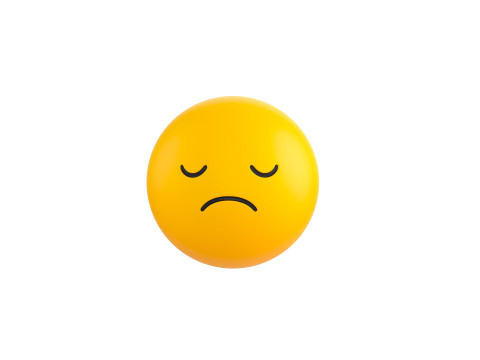 Symbol016 Sad Emoji Model 3D
