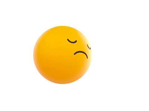Symbol016 Sad Emoji Model 3D