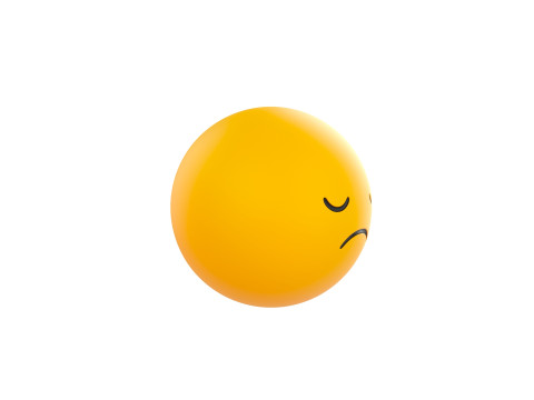 Symbol016 Sad Emoji Model 3D