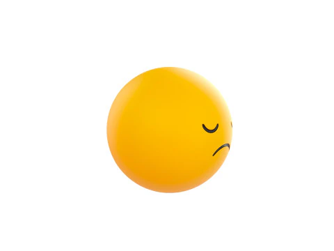 Symbol016 Sad Emoji 3D Model