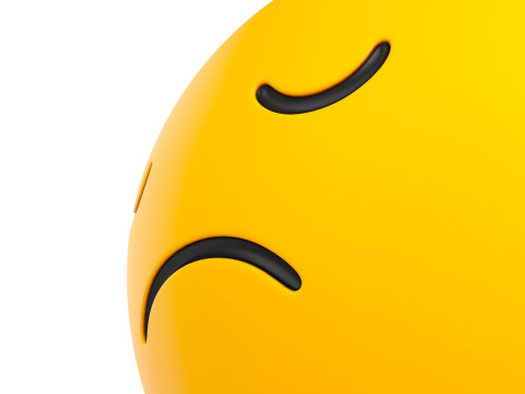 Symbol016 Sad Emoji Model 3D