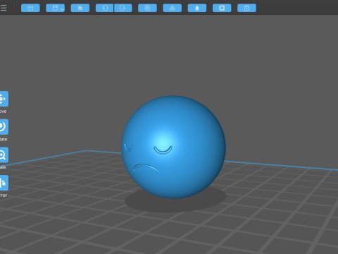 Symbol016 Sad Emoji Model 3D