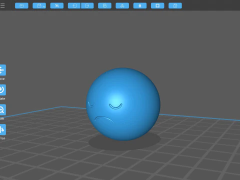 Symbol016 Sad Emoji 3D Model