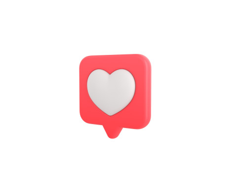 Symbol017 Heart Message 3D Model
