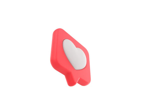 Symbol017 Heart Message 3D Model