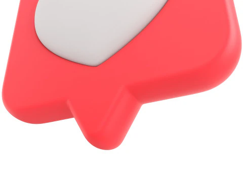 Symbol017 Heart Message 3D Model