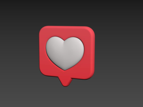 Symbol017 Heart Message Model 3D