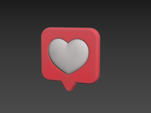 Symbol017 Heart Message Model 3D